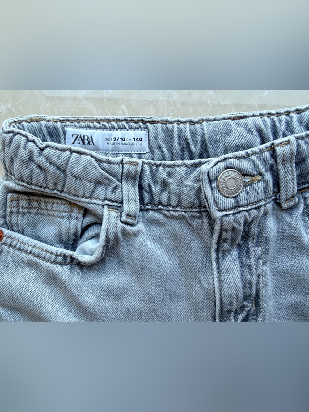 ZARA Jeans Size 9/10 kids , boys, girls, gray color, cotton 100%. - Picture 3 of 13